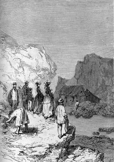 The little house where the three islanders lived was nestled in a natural harbour