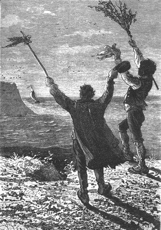 They were Cyrus Smith and Neb.