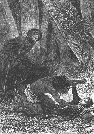 Hebert was thrown to the ground by a savage being.