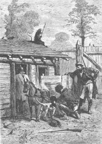 The cart was brought out. Pencroff harnessed the onager to it.