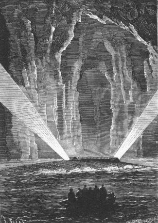 The  Nautilus sinking little by little…