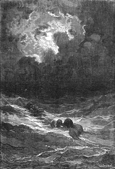 While one of us lay on his back … the other would swim