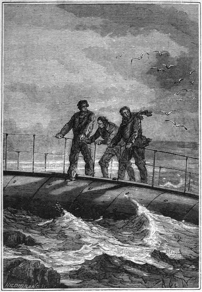 The “Nautilus” had just struck a reef