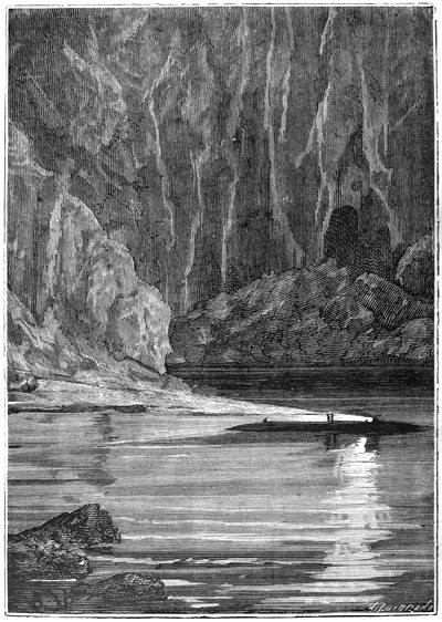 The “Nautilus” floated next to an embankment