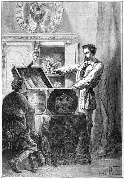Captain Nemo opened the cabinet
